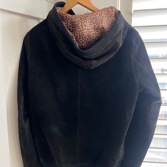 DANIER BLACK SUEDE JACKET WITH HOOD - Picture 3 of 6